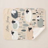 Couverture Sherpa Couleurs pastel mouton mignonne Minimal Personnali (Devant (Horizontal))