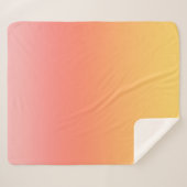 Couverture Sherpa Couleurs simples - Jaune à Misty Pink ombre (Devant (Horizontal))