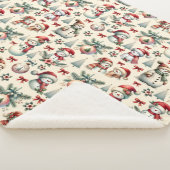 Couverture Sherpa Country Cottage Noël Snowman (3/4)