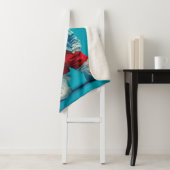 Couverture Sherpa Coupe Westie stylish en Denim et Basket (En situation)