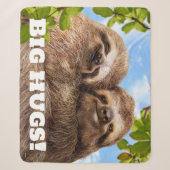 Couverture Sherpa Couple de paresseux (Devant)