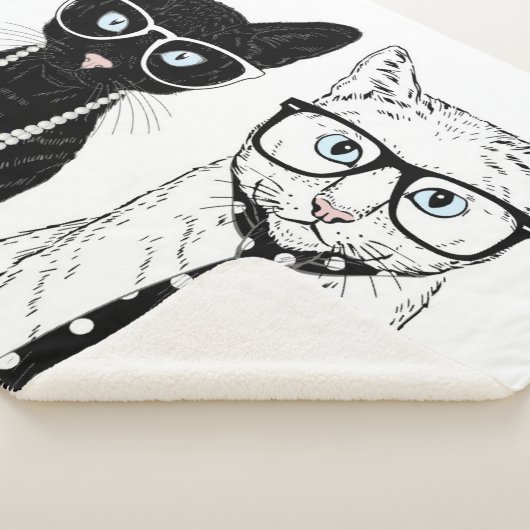 Couverture Sherpa Couples de chat (3/4)