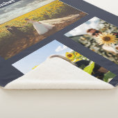 Couverture Sherpa Couples personnalisées nom et date de collage phot (3/4)