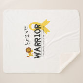 Couverture Sherpa courageux guerrier cancer de l'enfance Sherpa Blan (Devant (Horizontal))