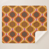 Couverture Sherpa Courbes rétro : 60s-les années 70 Wallpaper Textur (Devant (Horizontal))