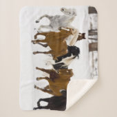 Couverture Sherpa Courir des chevaux sur le ranch Hideout (Devant)