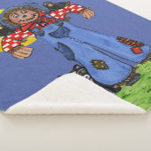 Couverture Sherpa Courlis à moelle épinière souriante Chat noir Lune (3/4)