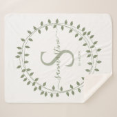 Couverture Sherpa Couronne de monogramme de script de calligraphie (Devant (Horizontal))