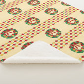 Couverture Sherpa Couronne de Noël tricotée (3/4)