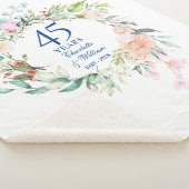 Couverture Sherpa Couronne florale pour le 45e 65e anniversaire de m (3/4)