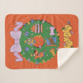 Couverture Sherpa Couronne graphique de snack de vacances de Scooby- (Devant (Horizontal))