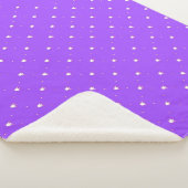Couverture Sherpa Couronnes sur fond violet (3/4)
