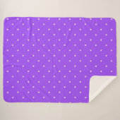 Couverture Sherpa Couronnes sur fond violet (Devant (Horizontal))