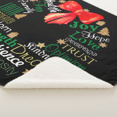 Couverture Sherpa Courrier de Noël avec des mots et/ou des noms pers (3/4)