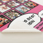 Couverture Sherpa Cousin Cool Girly Pink Fun Comic Photo Collage (3/4)