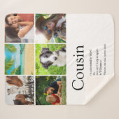 Couverture Sherpa Cousin Définition Photo Collage Amusant Moderne (Devant (Horizontal))