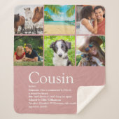 Couverture Sherpa Cousin Dusty Rose Pink Photo Collage (Devant)