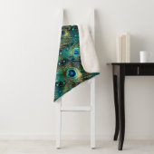 Couverture Sherpa Coussin de jet Peacock Passion (En situation)