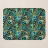 Couverture Sherpa Coussin de jet Peacock Passion (Devant (Horizontal))