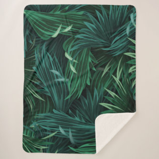 Couverture Sherpa Coussin Inspiré Design Forêt