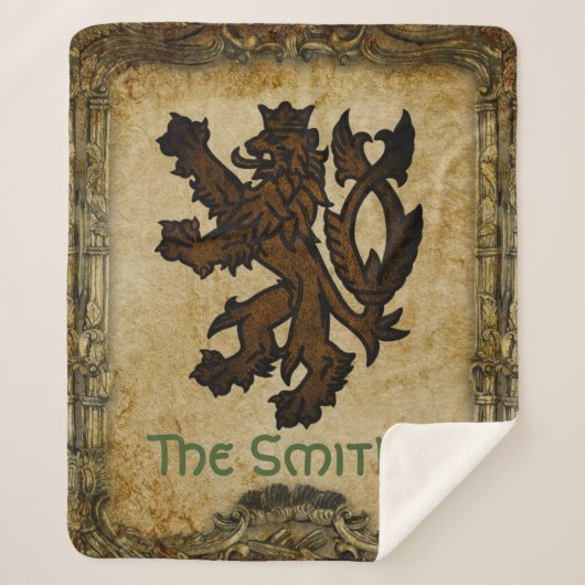 Couverture Sherpa Coutume effrénée héraldique de lion (Devant)