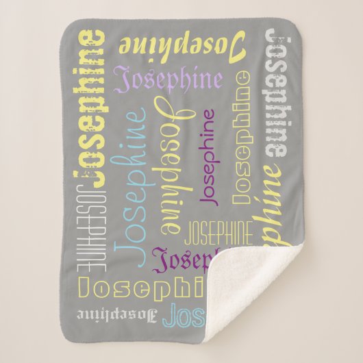Couverture Sherpa Couvert de nom personnalisé, doux et chaleureux (Devant)