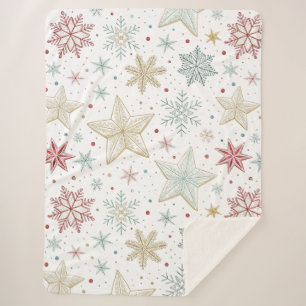 Couverture Sherpa "Couverture Sherpa Nuit Étoilée Pastel