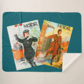 Couverture Sherpa "Couvertures de magazines automobiles vintage" (Devant (Horizontal))