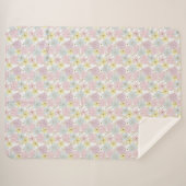 Couverture Sherpa couvre-lit de fleurs printanières (Devant (Horizontal))
