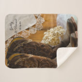 Couverture Sherpa Cowboy Boots Lace Pays Barre Mariage Keepsaké (Devant (Horizontal))