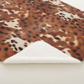 Couverture Sherpa Cowboy noir Brown occidental (3/4)