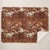 Couverture Sherpa Cowboy noir Brown occidental (Devant (Horizontal))