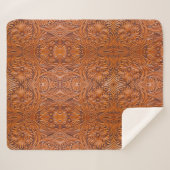 Couverture Sherpa Cowboy Rustique pays occidental à outils en cuir i (Devant (Horizontal))