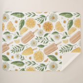 Couverture Sherpa Cozy Citrus Popsicle Sherpa Blanket – Large (Devant (Horizontal))