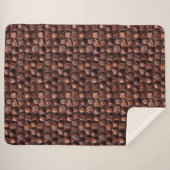 Couverture Sherpa Cozy Contemporary Sweet Trendy Chocolate Pattern (Devant (Horizontal))