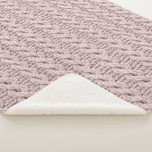 Couverture Sherpa Cozy Dusty Rose Faux Cable Knit Pattern (3/4)