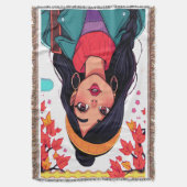Couverture Sherpa Cozy – Illustration Fille d'Auto (devant Vertical)