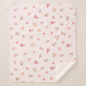 Couverture Sherpa Cozy Pink Christmas Pattern (Devant)