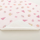 Couverture Sherpa Cozy Pink Christmas Pattern (3/4)