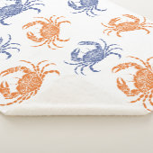 Couverture Sherpa Crabe Bleu et Orange Côtière (3/4)