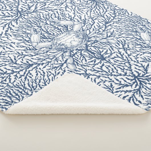 Couverture Sherpa Crabe et mauvaises herbes marines, été côtier en b (3/4)