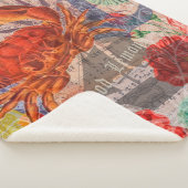 Couverture Sherpa Crabe Plage Nautique Art de la mer (3/4)