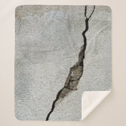 Couverture Sherpa Crack wall concrete texture stone (Devant)
