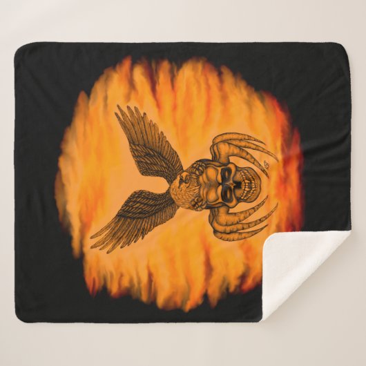 Couverture Sherpa Crâne à aigle (Devant (Horizontal))