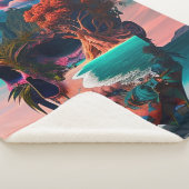 Couverture Sherpa Crâne coloré (3/4)