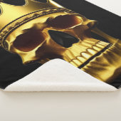 Couverture Sherpa Crâne Doré (3/4)