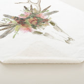 Couverture Sherpa Crâne et fleurs de cerfs (3/4)