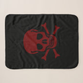 Couverture Sherpa Crâne et os (Devant (Horizontal))