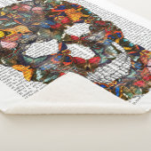 Couverture Sherpa Crâne papillon (3/4)