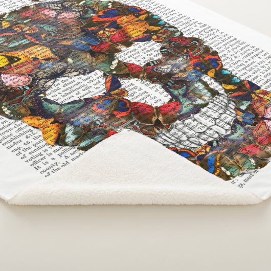 Couverture Sherpa Crâne papillon (3/4)